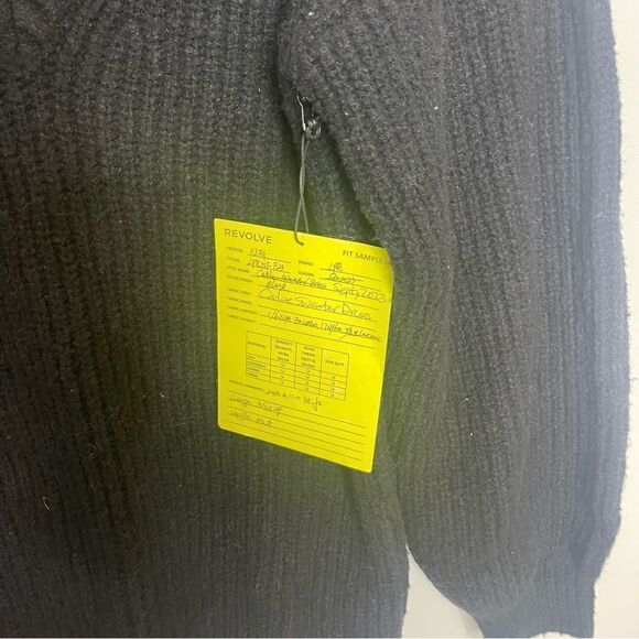 Revolve LPA Cadae V neck Chunky black  Sweater Dress Sample  Small oversized - Picture 9 of 12